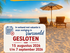 Let op! Aangepaste openingstijden